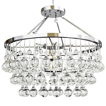 Elegant Crystal Chandelier Light Fixtures 3D model image 1 