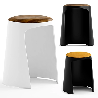 Stylish SELLEX HANDY Stool 3D model image 1 