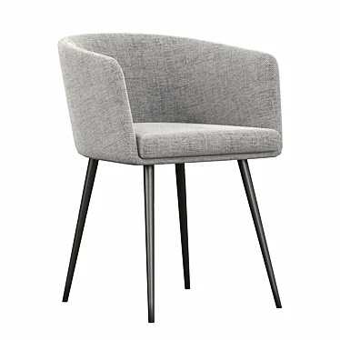 Alina Model Chair in Black/Beige 3D model image 1 