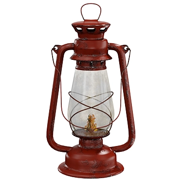 Vintage Oil Lamp 3D Model 3D model image 1 