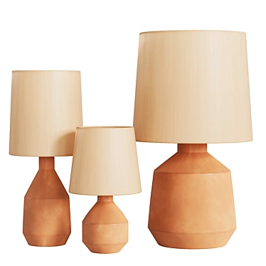 Modern Brynn Table Lamps Trio 3D model image 1 