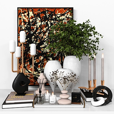 Modern Decor Set with Accessories 3D model image 1 