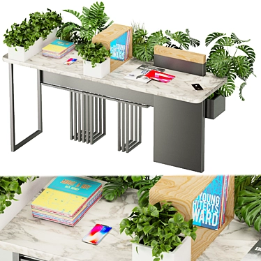 Sleek Pothos Plant 3D Model 3D model image 1 