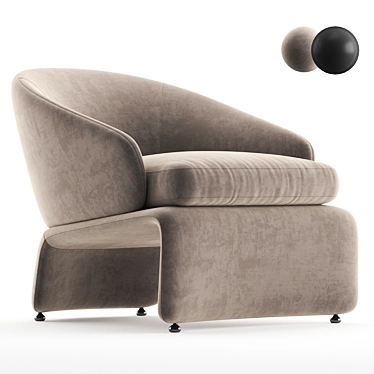  Modern Minotti Halley Armchair 3D model image 1 