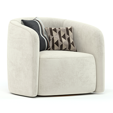 Modern Mila Swivel Armchair 3D 3D model image 1 