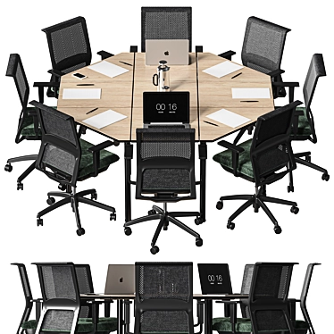 Hexa Conference Table, Modern Design 3D model image 1 