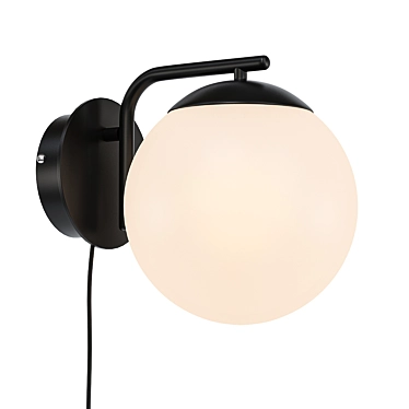 Modern Black Grant Wall Light 3D model image 1 