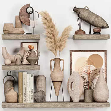 Rustic Style Decorative Set 3D 3D model image 1 