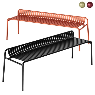 Week-end Garden Bench in Blush 3D model image 1 