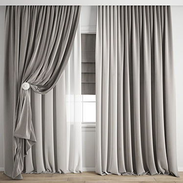 Detailed Curtain Model Set 3D model image 1 