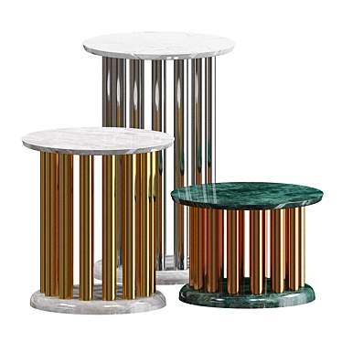 Minimalistic Column Tables - Elevate Your Space 3D model image 1 