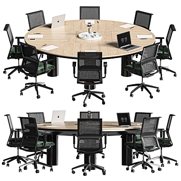  Sleek Modern Conference Table 3D model image 1 