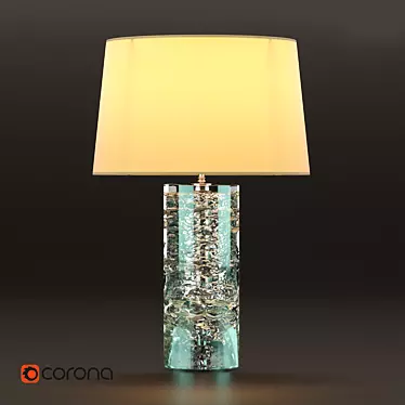 Bohemian Crystal Ice Texture Lamp 3D model image 1 