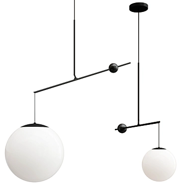 Malamata Glass Pendant Lamp by Luceplan 3D model image 1 