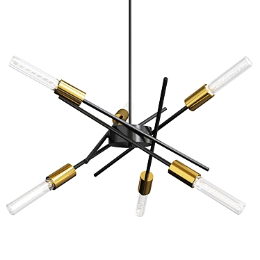 Modern Sputnik Chandelier Astra 6-Light 3D model image 1 