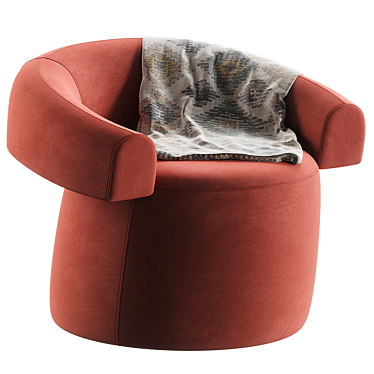 Contemporary Ruff Armchair by Moroso 3D model image 1 