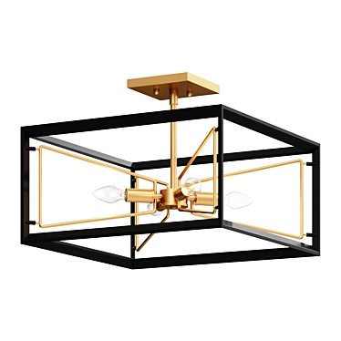 Geometric Bee Ceiling Light  3D model image 1 