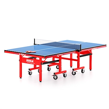 Compact Ping Pong Table Set 3D model image 1 