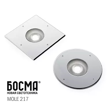 MOLE 217 Stainless Steel Spotlight 3D model image 1 