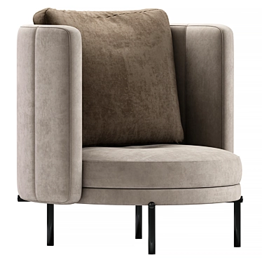 Minotti Tor Armchair Texture OBJ 3D model image 1 