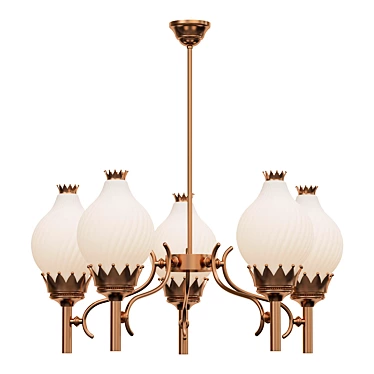 Vintage Italian Chandelier Lelli Arredoluce 3D model image 1 