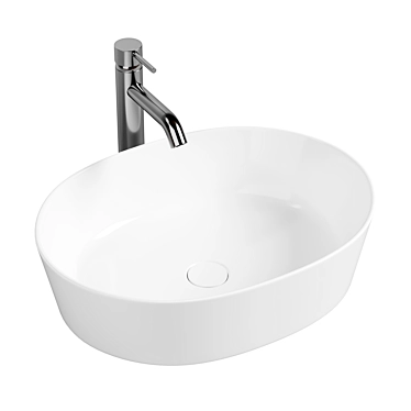 Roca Inspira 50 Basin, White 3D model image 1 