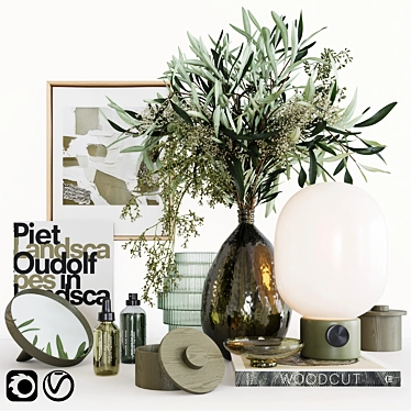 Elegant Decor Elements Bundle 3D model image 1 