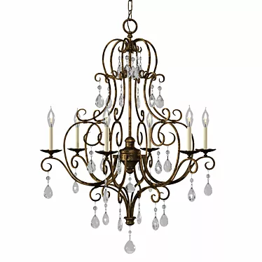 Feiss Chateau Pendant Light Mocha Bronze 3D model image 1 