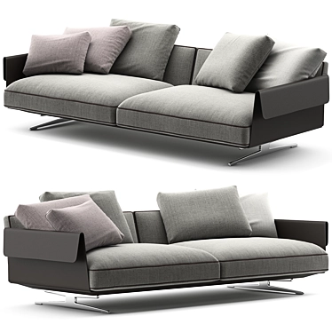 Modern Flexform Bretton 2-Seat Sofa 3D model image 1 