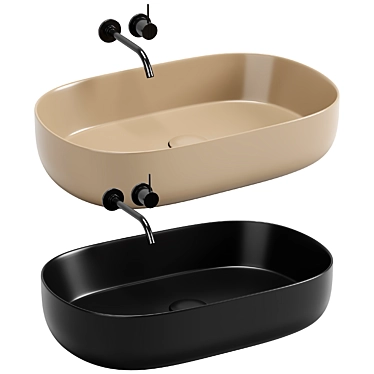 Isvea Infinity Brown Matte Sink 3D model image 1 