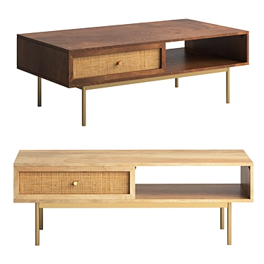 Rustic Charm Hudson Coffee Table 3D model image 1 