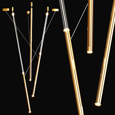 Henge Skyfall Metal Glass Shelf 3D model image 1 