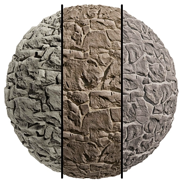 MADERA Stone Texture Set, 3 Types 3D model image 1 