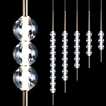 Jillian Crystal Chandelier Light 3D model image 1 