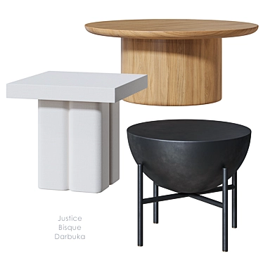 Modern CB2 Side Tables Collection 3D model image 1 