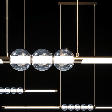  Crystal Prism LED Chandelier 3D model image 1 