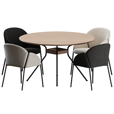  Modern Artifort Dining Set 3D model image 1 