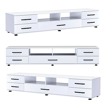Modern Glossy TV Stand TB200 3D model image 1 