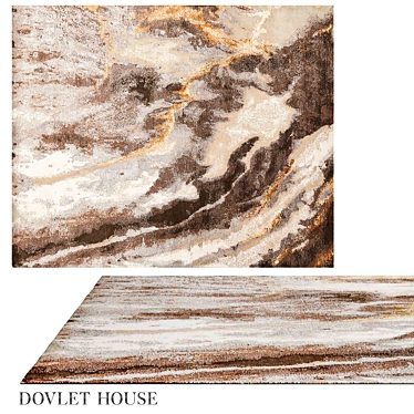 Luxurious Dovlet House Wool Silk Rug 3D model image 1 