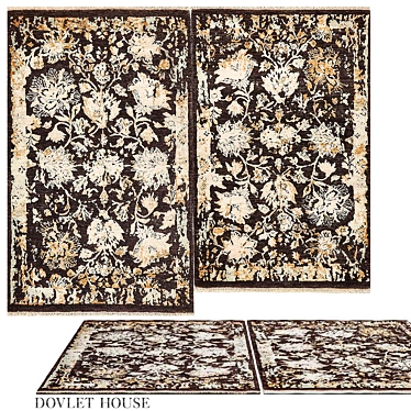 Luxury Wool Silk Carpet India 3D model image 1 