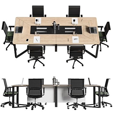 Modern Office Conference Table 3D model image 1 