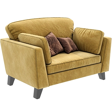 Cozy Aston Snuggler Armchair 3D model image 1 