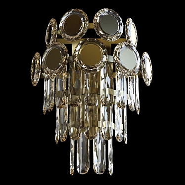 Modern Metal Chandelier Fixture 3D model image 1 