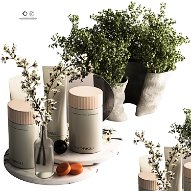 Modern Bathroom Accessories Set 3D model image 1 