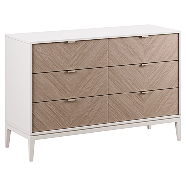 Fjord Ellipse Chest 6 Drawers 3D model image 1 