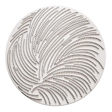 White Round Wall Panel 3D model image 1 