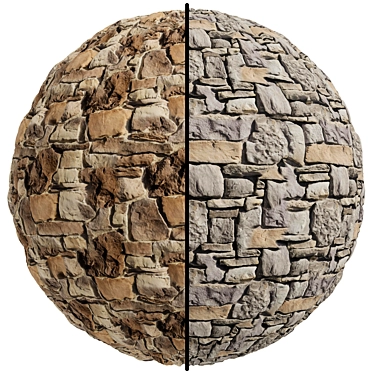 Stone Facade Texture Set: Misto Dolmite 3D model image 1 