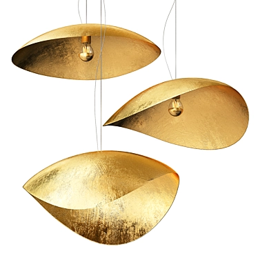 Gervasoni Brass Pendant Light Fixture 3D model image 1 