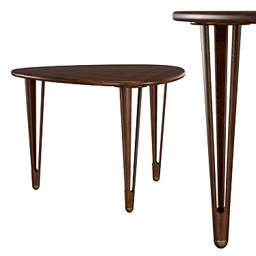 Danish Design Triangular Coffee Table 3D model image 1 