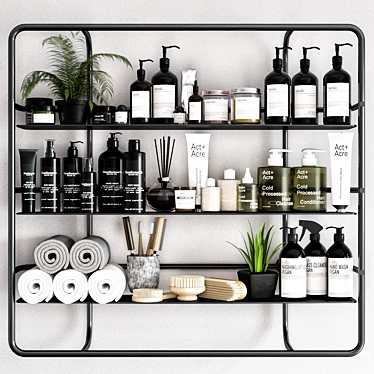 Elegance Bathroom Accessories Set 3D model image 1 